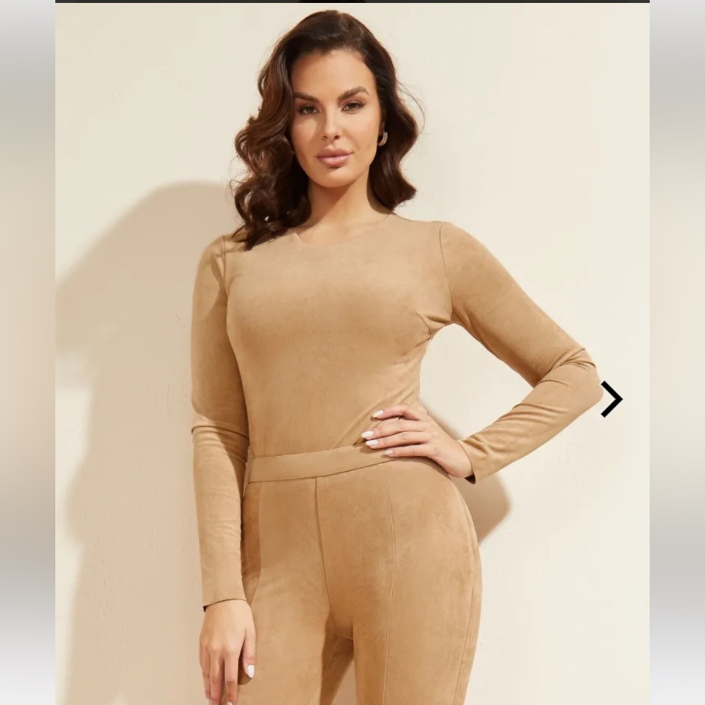 Marciano Faux Suede Bodysuit- Size XS